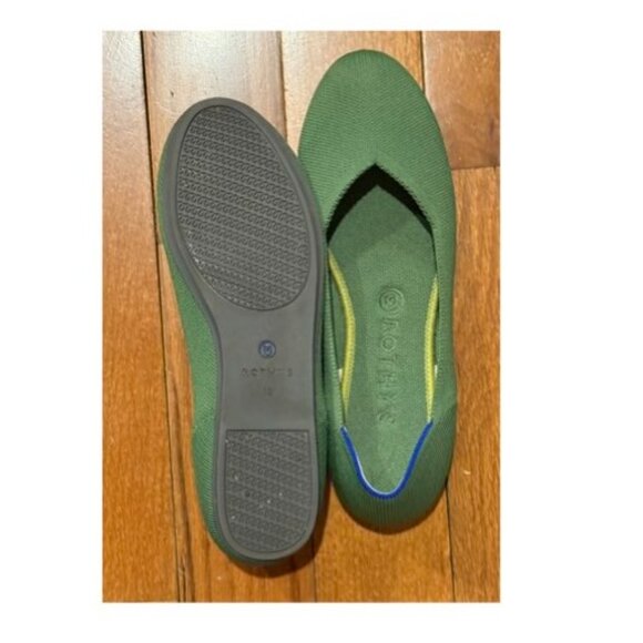 Rothy's Rounded-Toe Slip-On Flats - Green - Size 10 - Picture 2 of 3